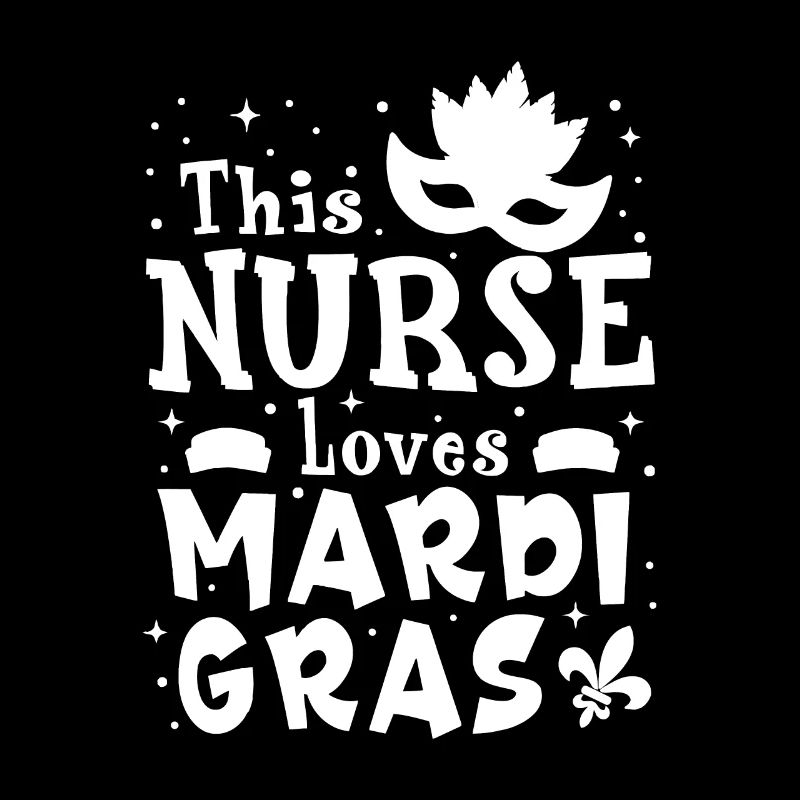 Infirmière Mardi Gras Scrub Top RN ICU PACU NICU ER CNA