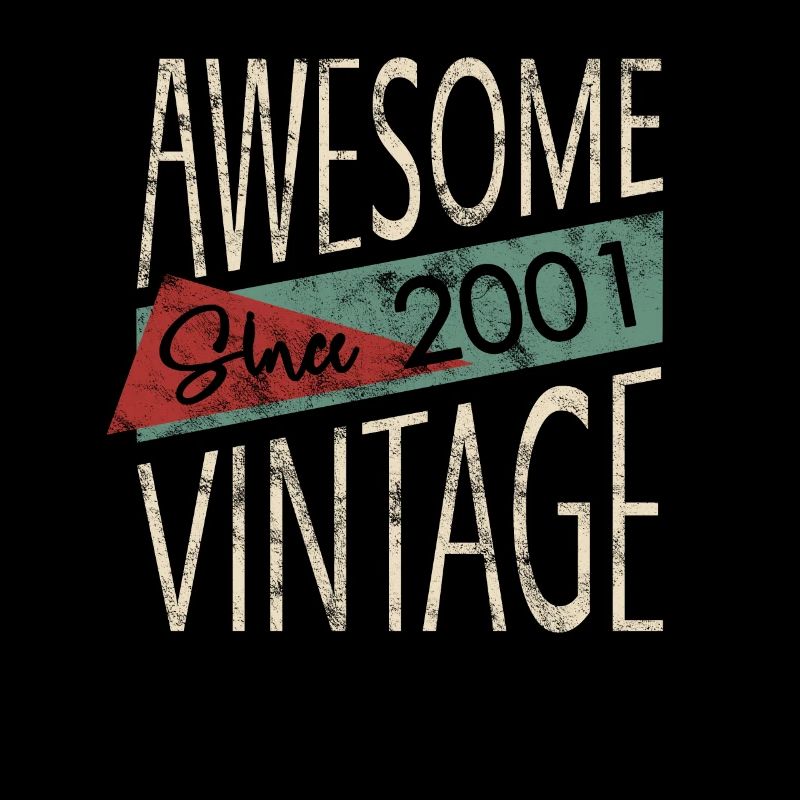 Awesome Since 2001 Retro Vintage Design