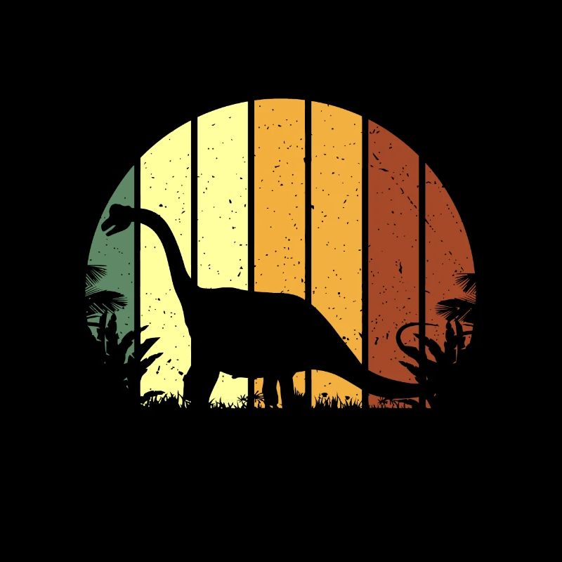 Retro Brontosaurus idea, Dinosaur Tee, Végétarien