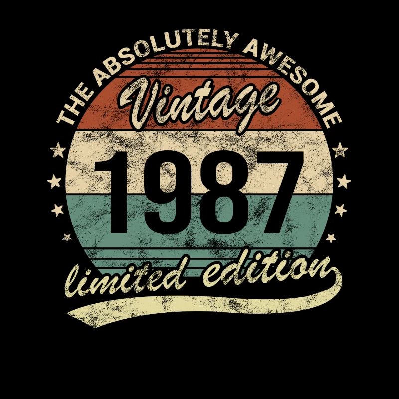 Awesome Since Vintage 1987 Retro Birthday Design