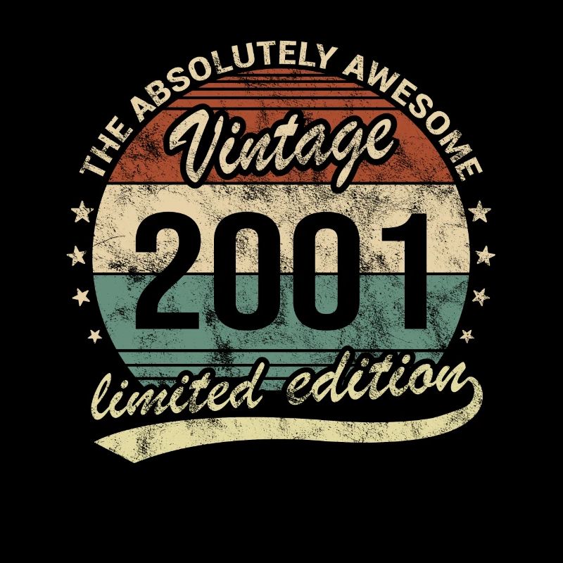 Awesome Since Vintage 2001 Retro Geburtstag Design