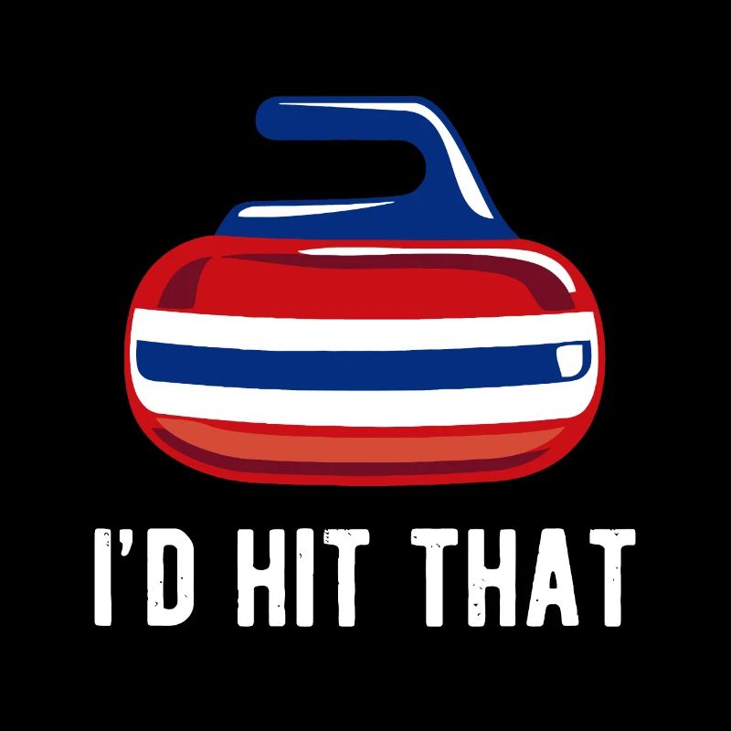 Drôle « I’d Hit That » équipe de curling balayant Rock Gi