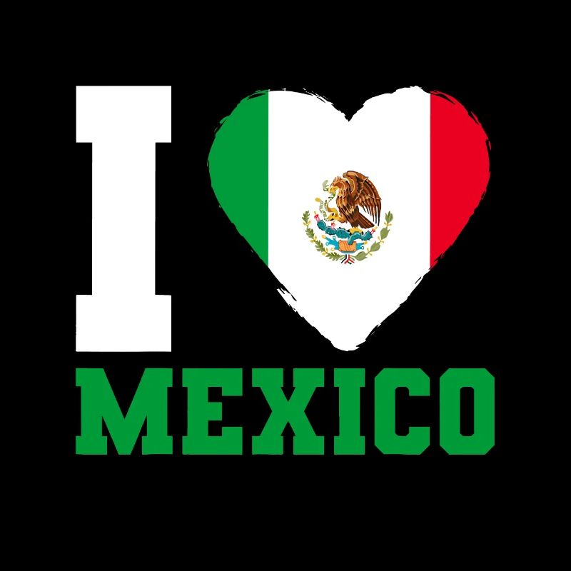 Drapeau mexicain J’aime le Mexique