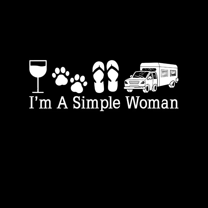 Ich bin eine einfache Frau wie Flip Flop Hunde Bier Campin