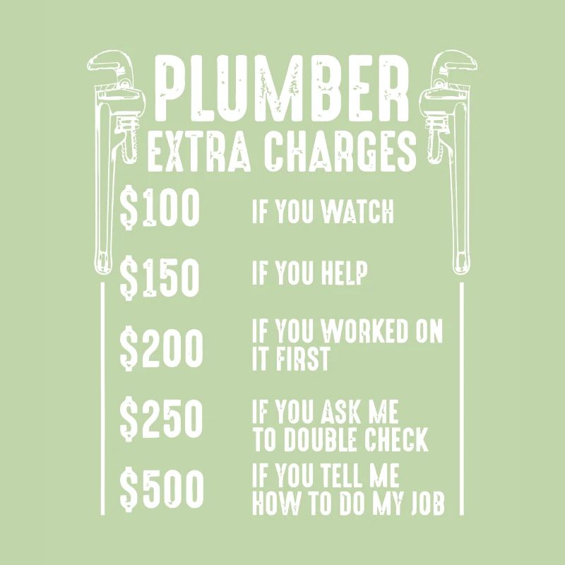 Plumber Extra Charges Plumbing Tool Pipe Hobbyis C