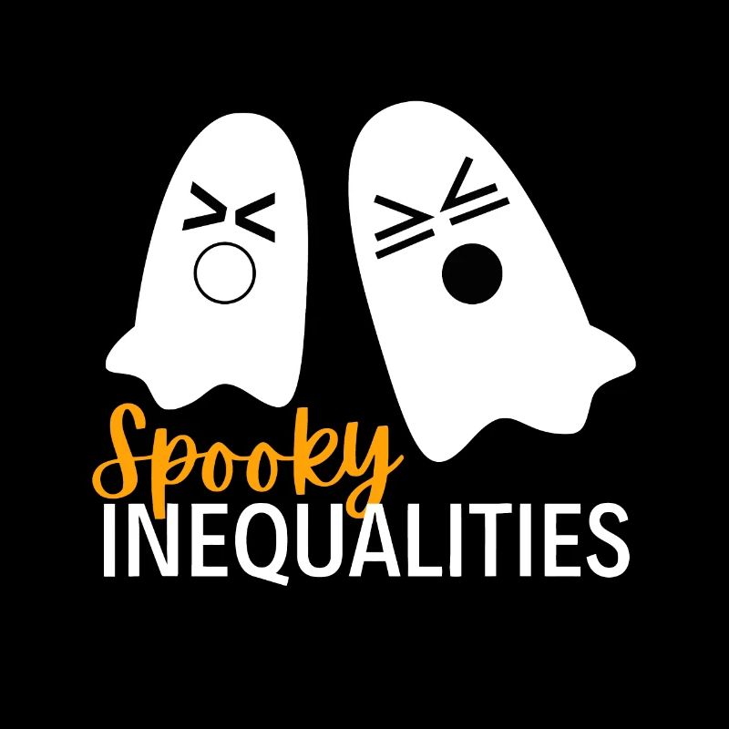 Spooky Inequalities Ghosts - Halloween Math Teache