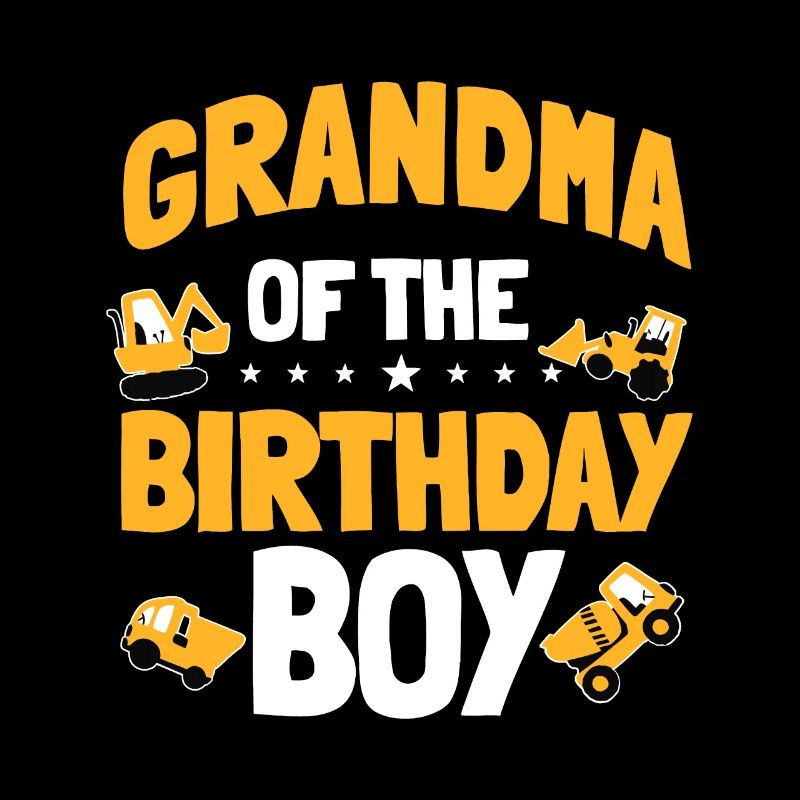 Grand-mère du garçon d’anniversaire Ouvrier de la construction Bd
