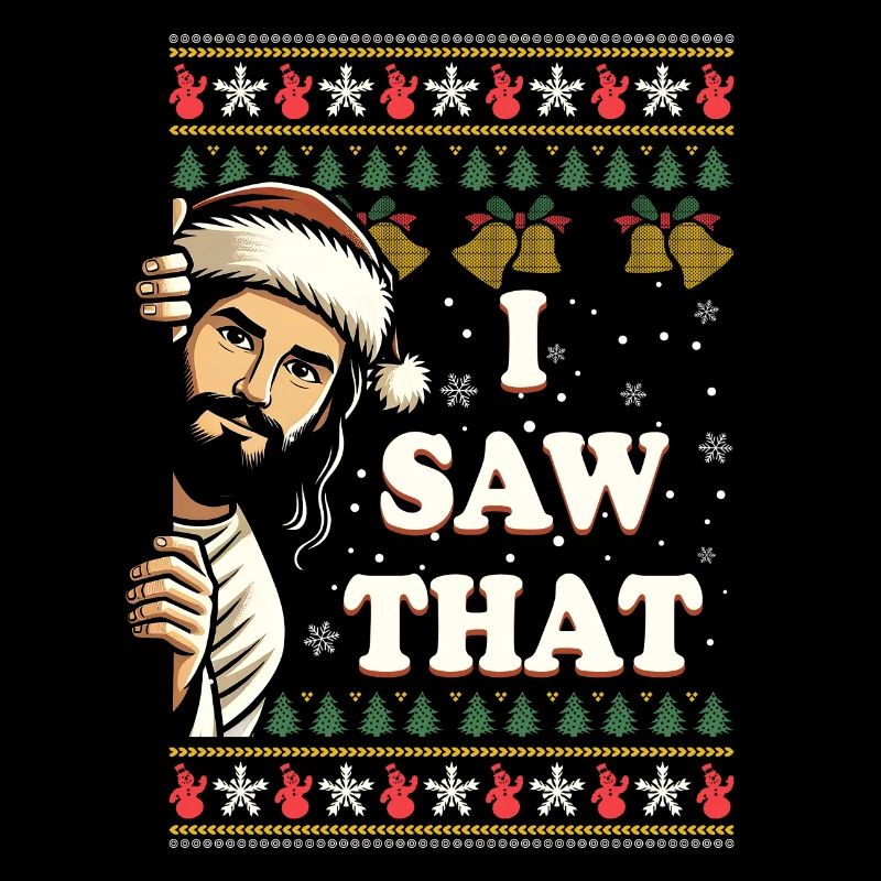 Pull de Noël laid laid Jésus Meme