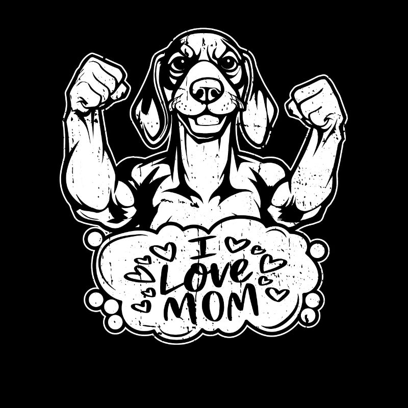 Dackel teckel j’aime maman