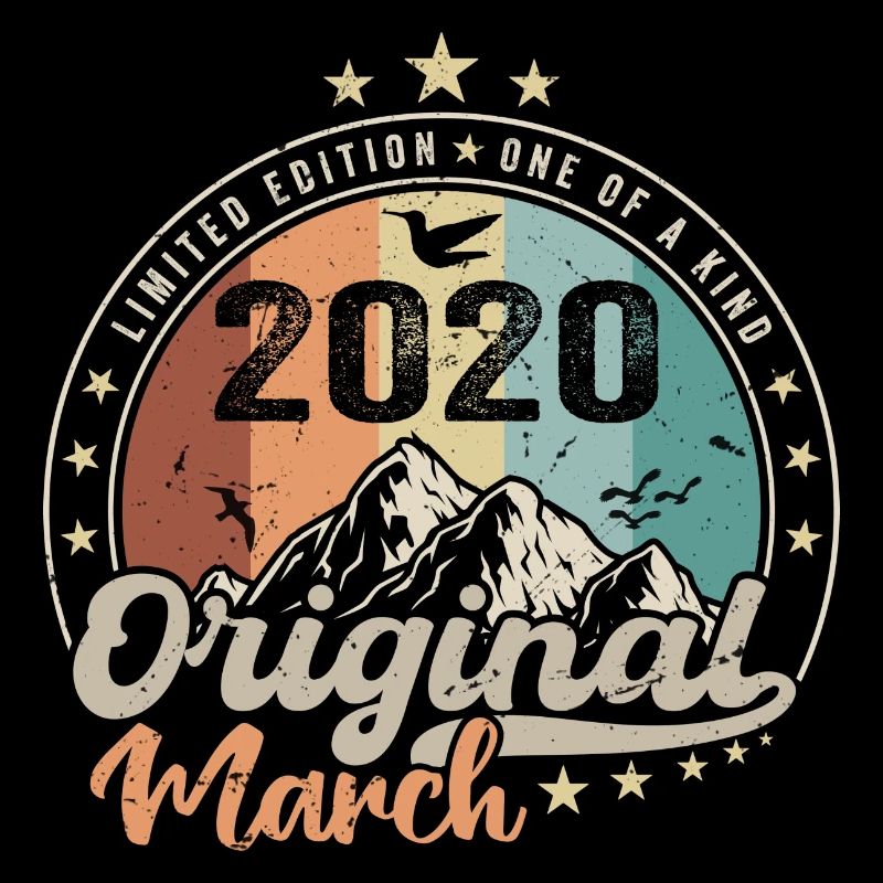 Cadeau D'anniversaire Nées En Mars 2020 Retro 2020