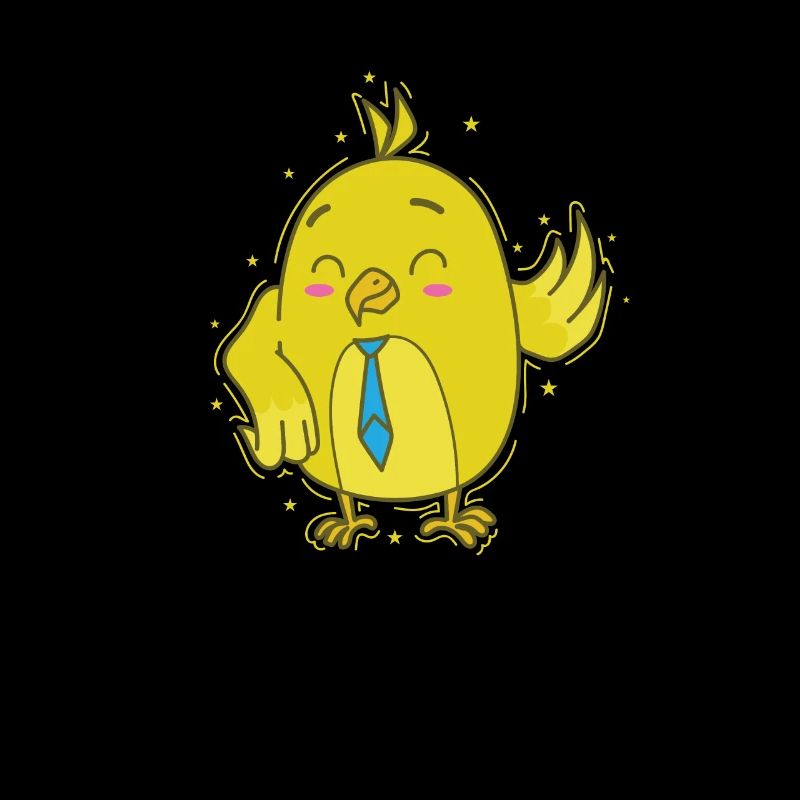 Canary with tie