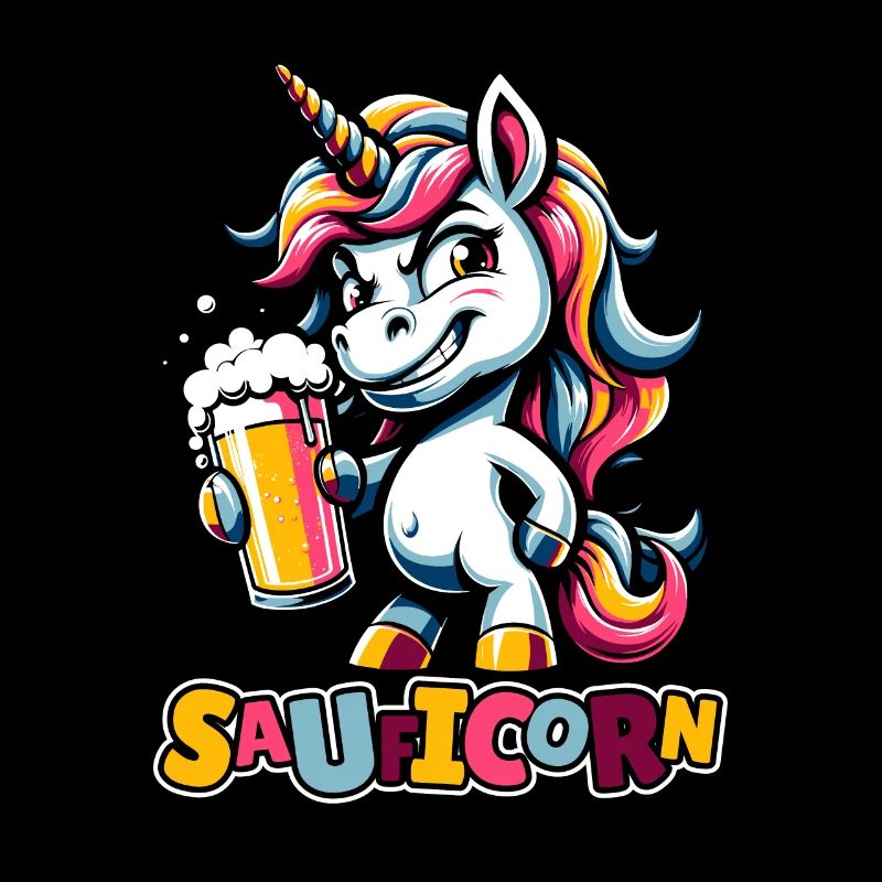 Bier Bierliebhaber Einhorn Sauficorn