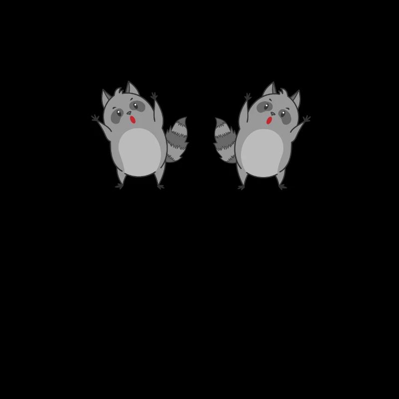 Raccoons dancing