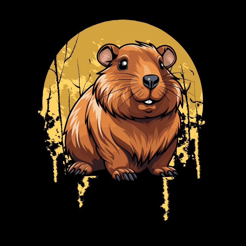 Hamster Doré Hamster Lune Hurlant