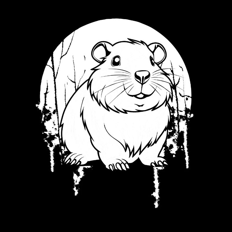 Hamster Doré Hamster Lune Hurlant