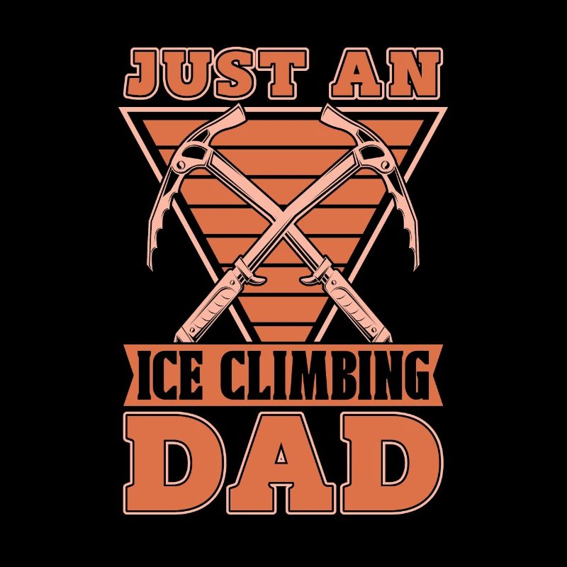Eisklettern juste un papa grimpeur sur glace