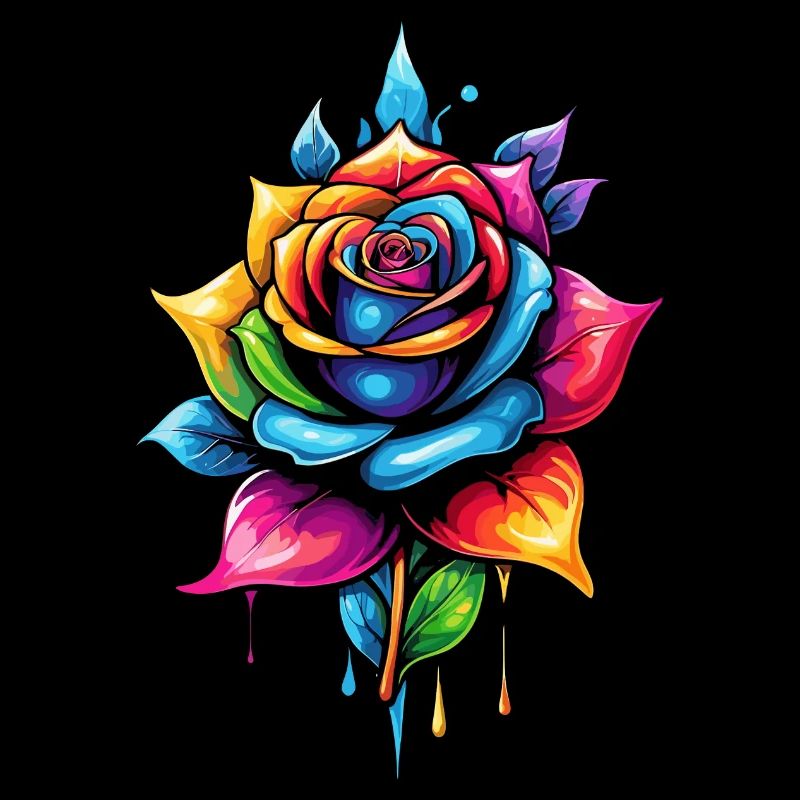 Rose multicolors flower