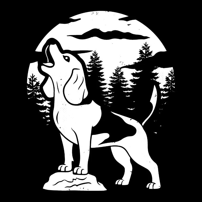 Beagle Hurlement de lune
