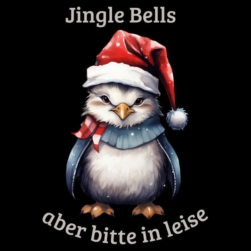 Weihnachten - Pinguin mit Weihnachtsmütze
