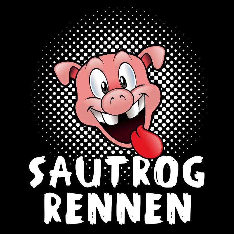 Sautrogrennen Schwein Comic Geschenk Sautrog