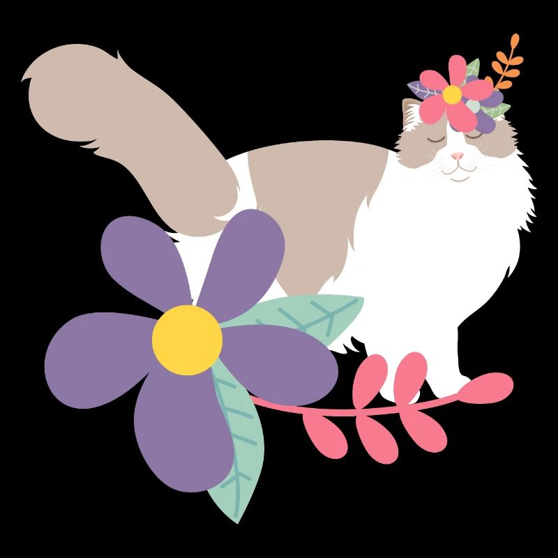 Ragdoll Katzen- und Blumenkrone