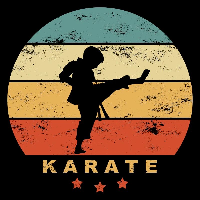 KARATE - Child makes karate kick - Retro martial arts