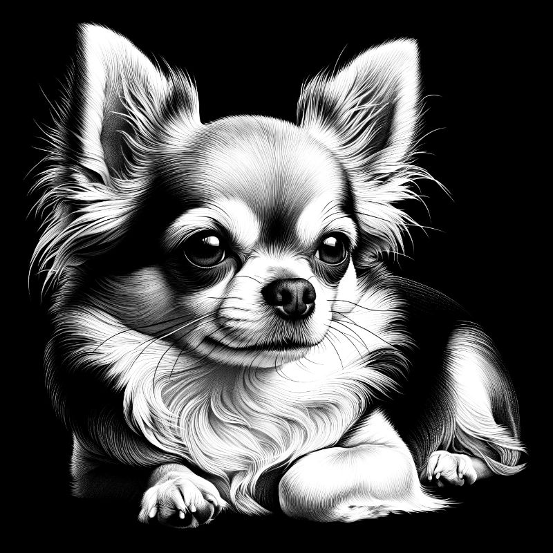 Cute Chihuahua in Lying Pose