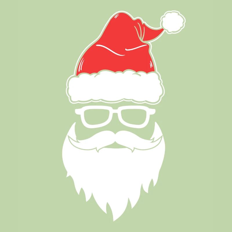 Cooles Weihnachtsmanngesicht Mit Brille