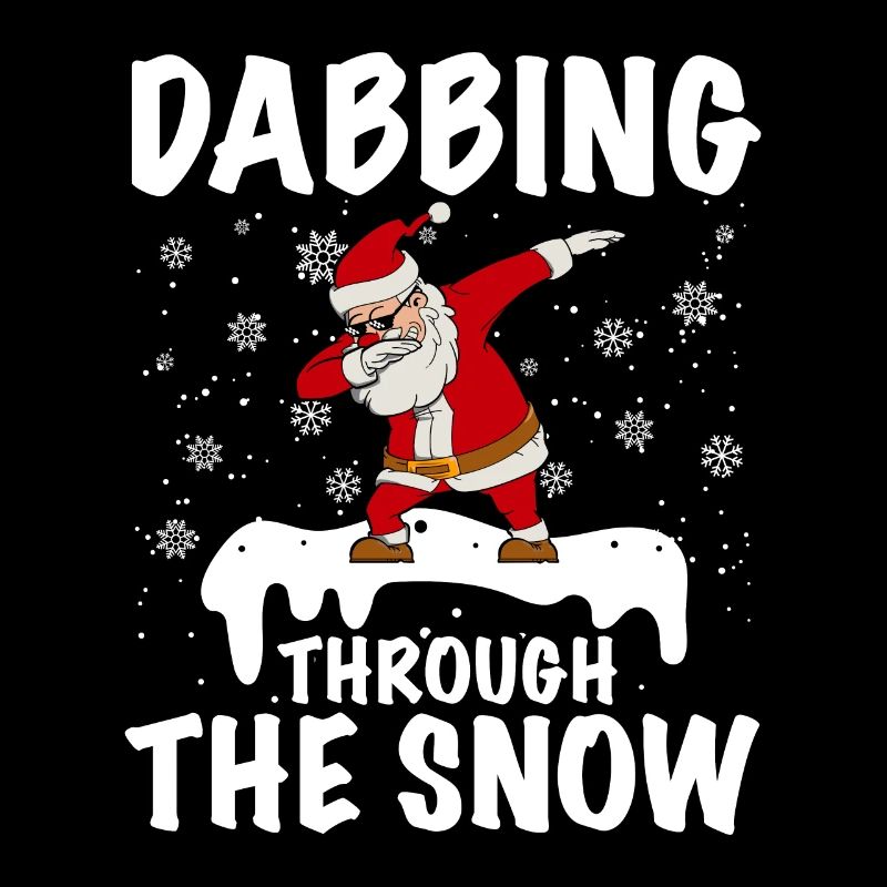 Santa Claus dabs through the snow