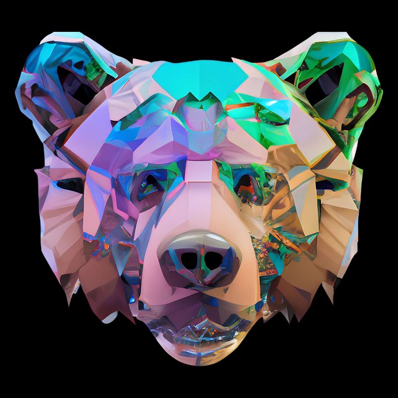 Colorful Polygon Bear