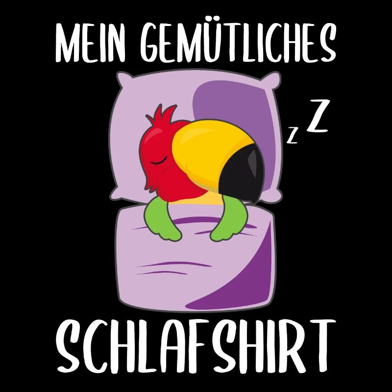 Mein Gemütliches Schlafshirt Schlafender Vogel