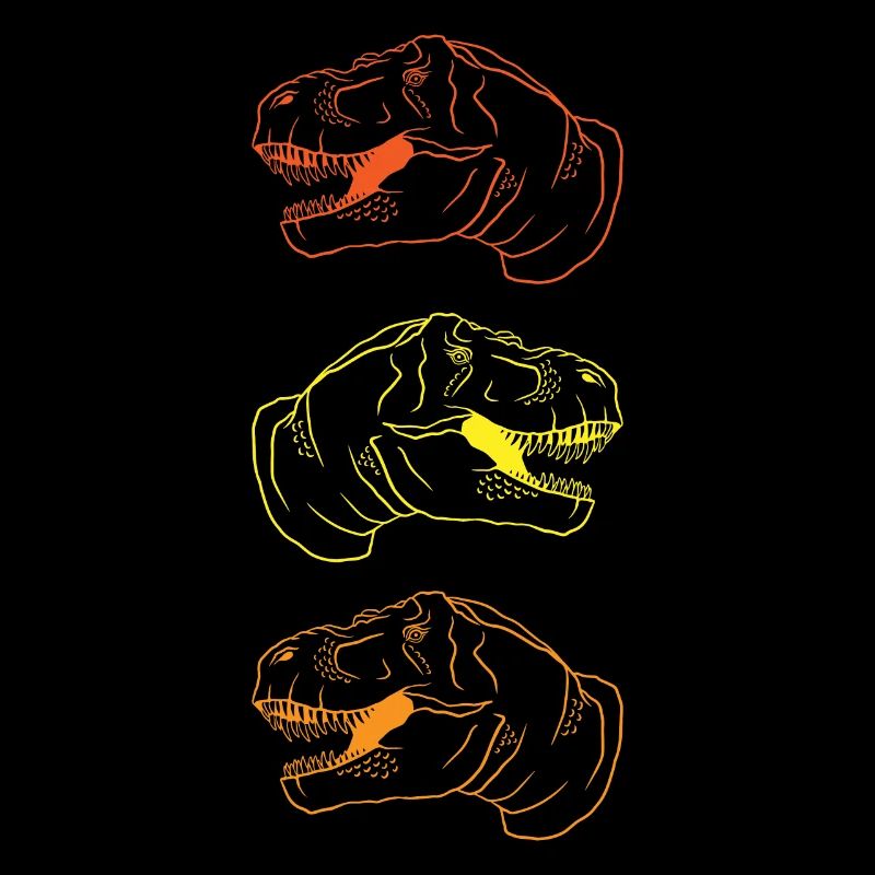 T-Rex Trio fluo Style Cool idée cadeau