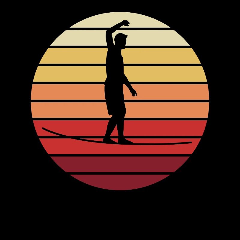 Slackline coucher de soleil