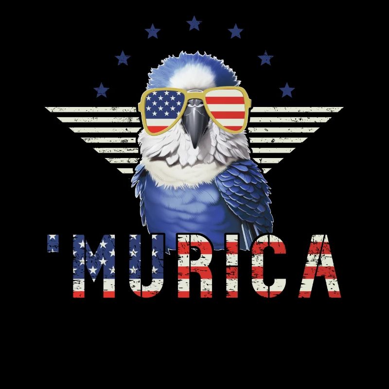 Lunettes de soleil perruche Murica drapeau cadeau