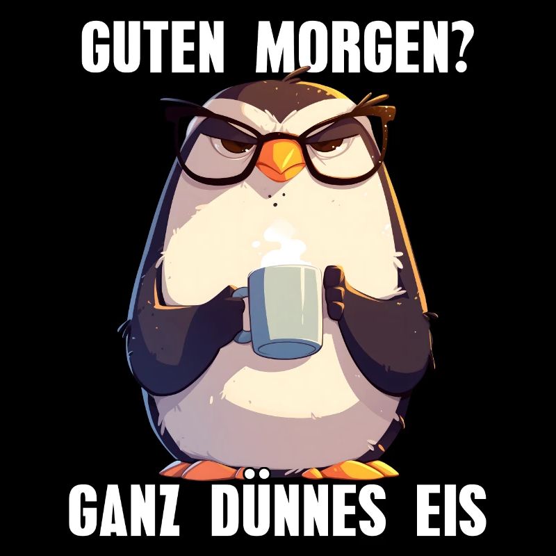 Good morning very thin ice coffee penguin