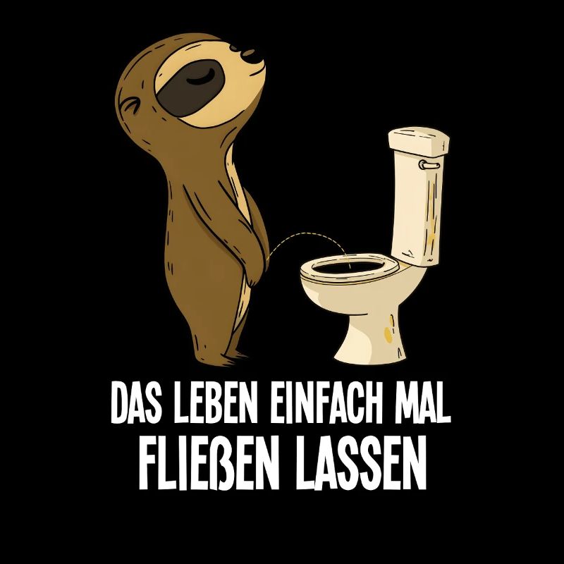 Faultier Lustig Leben Einfach Mal Fließen Lassen