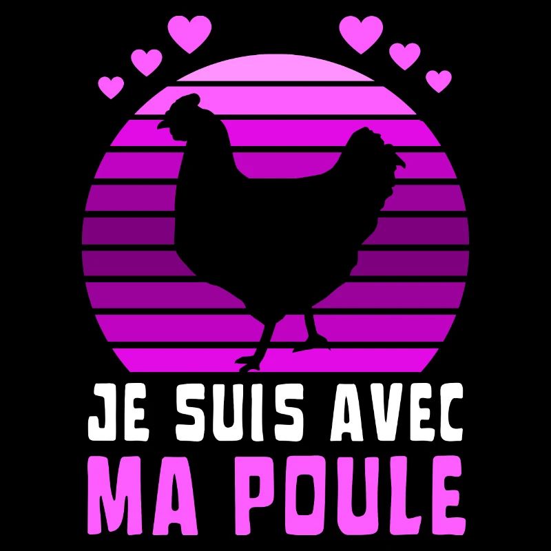 Je suis avec ma poule Vintage Sunset Violet