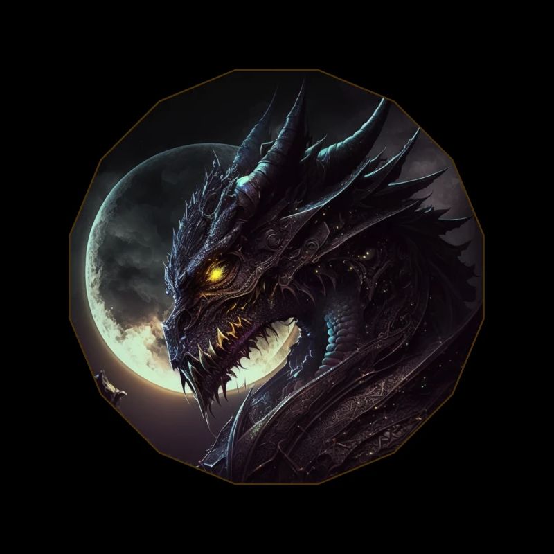 Dunkler Blick des Drachen