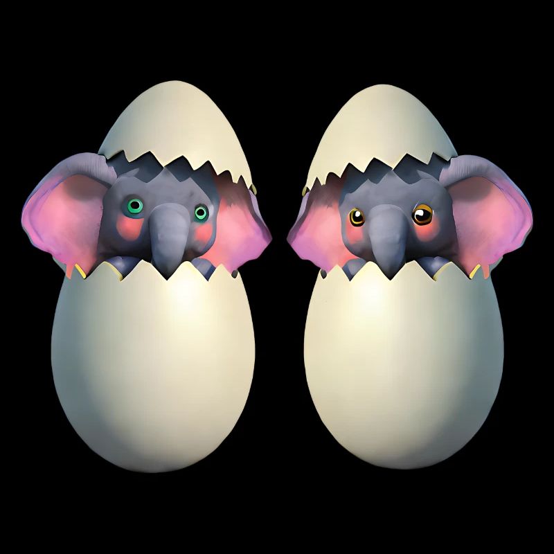 Éclosion de bébé éléphant