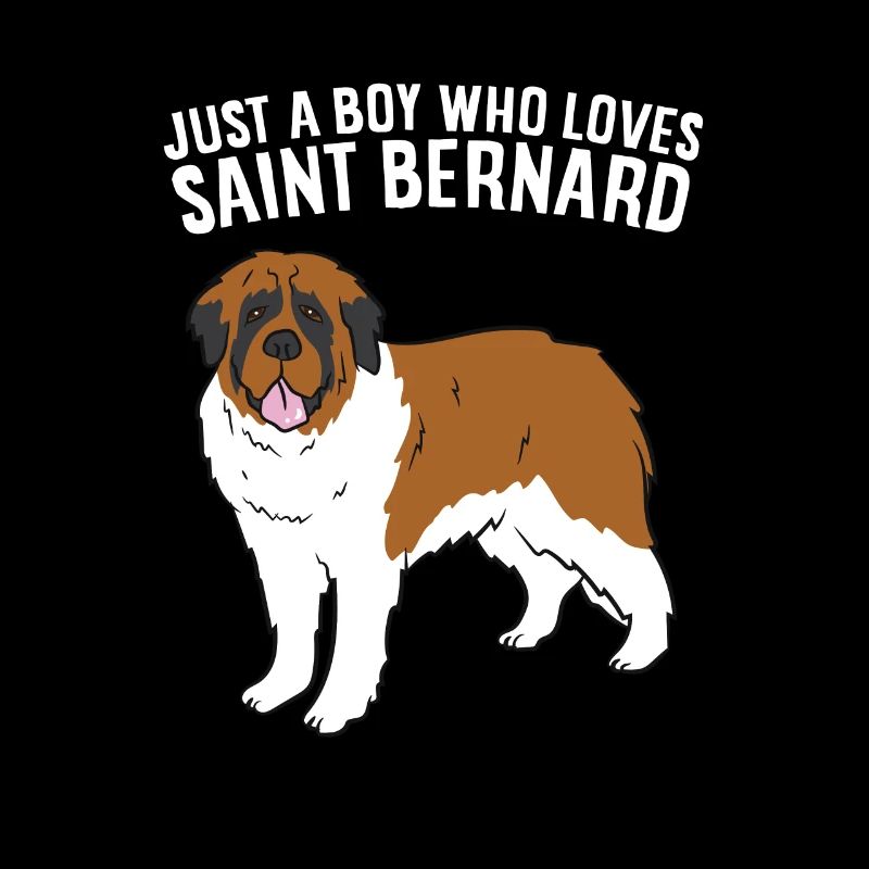 Nur Ein Junge der Bernhardiner Hunde Liebt
