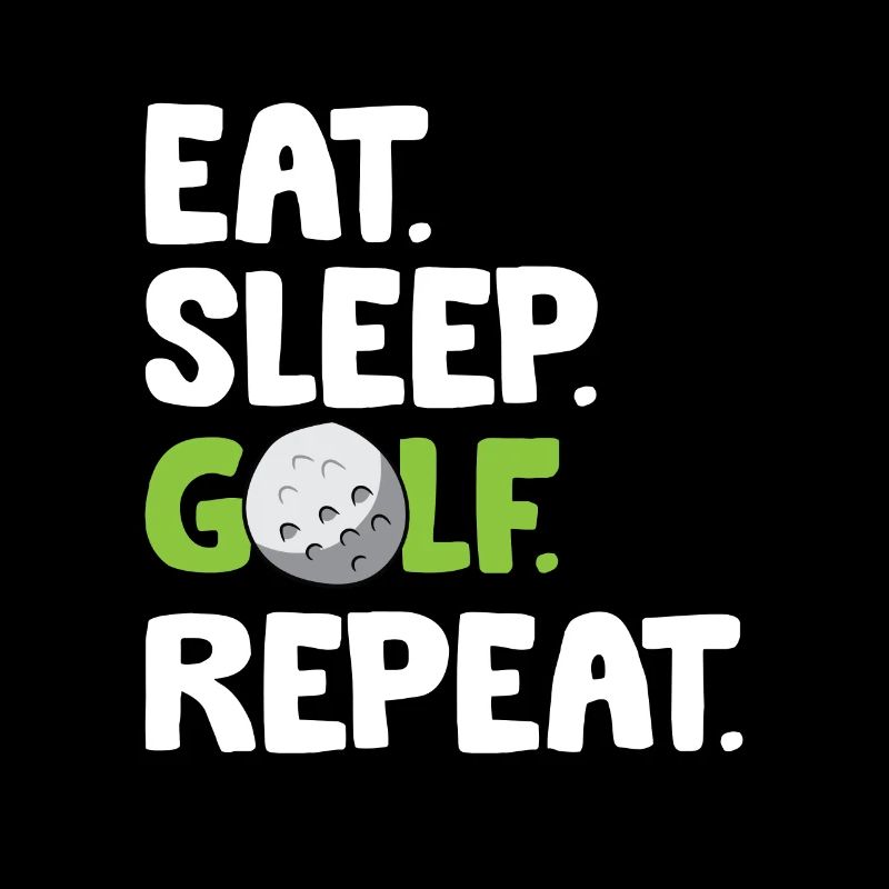Eat Sleep Golf Repeat Funny Golf Player