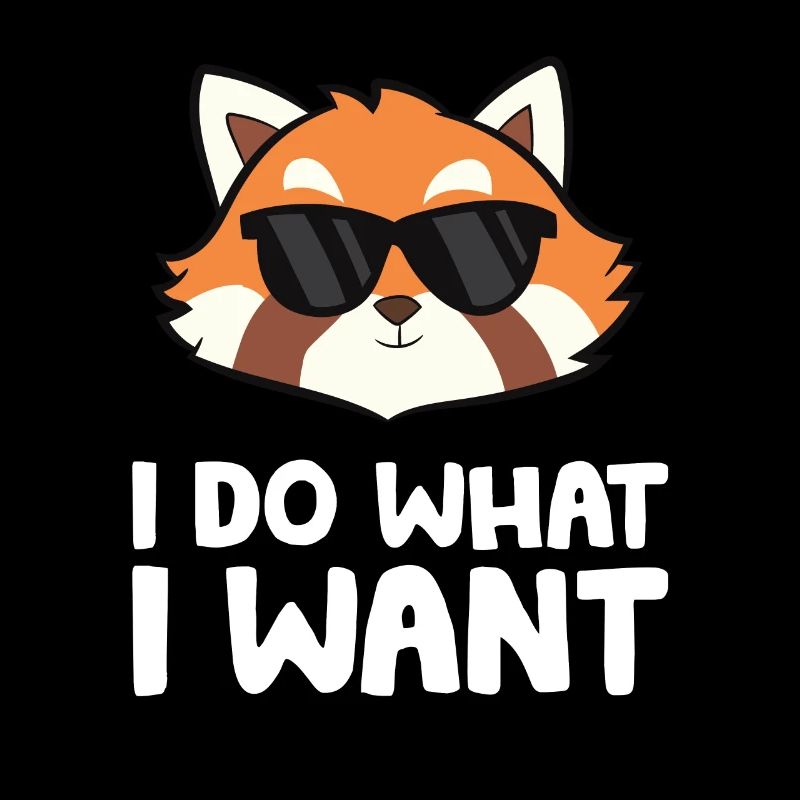 Panda roux avec des lunettes de soleil Je fais ce que je fais