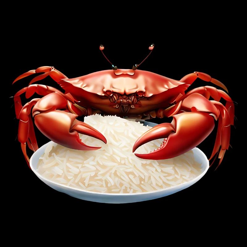 Red crab with rice