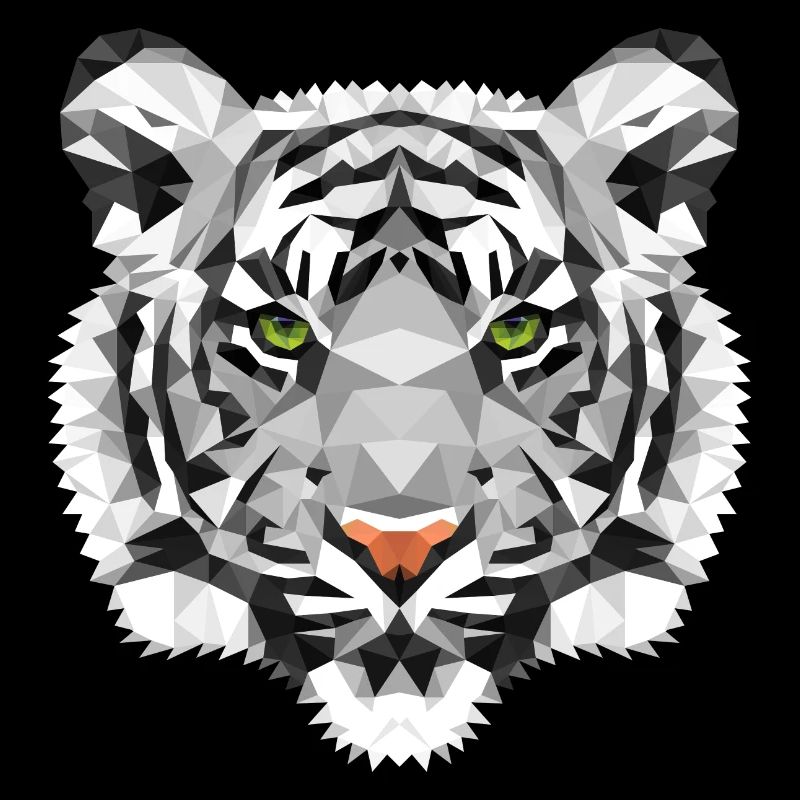 Weißer Tiger Polygon wild Geschenk