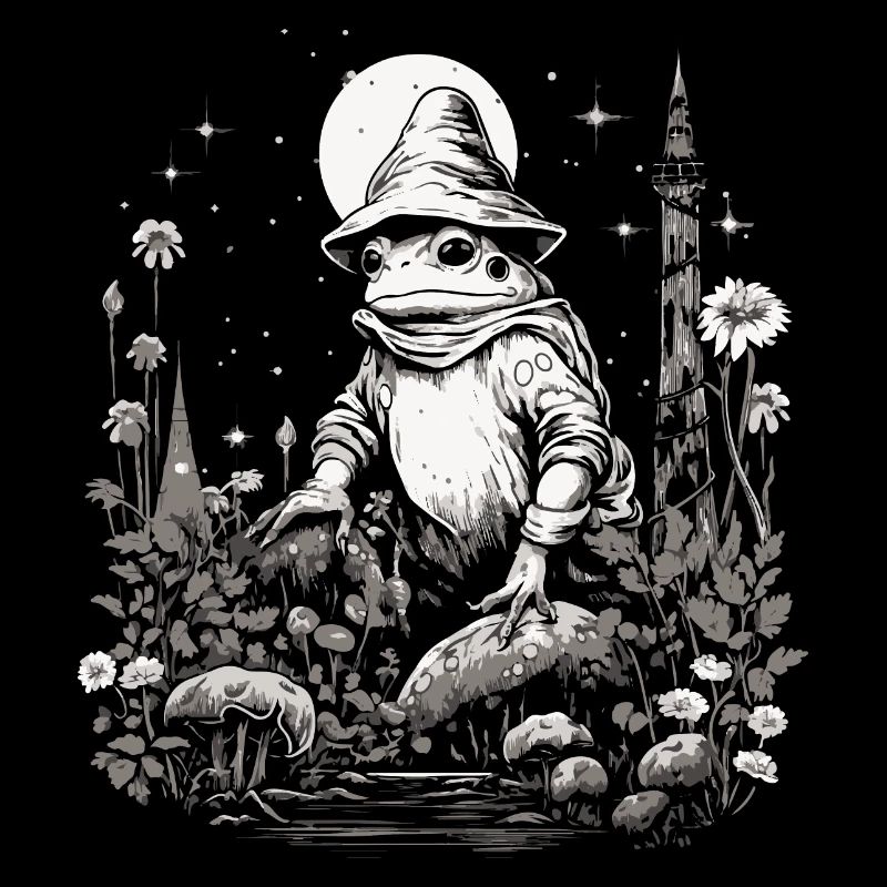 Grenouille Magicien Cottagecore