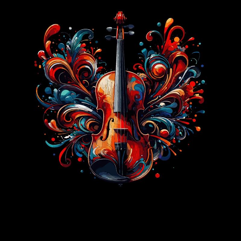 ColoUful Violin Drawing