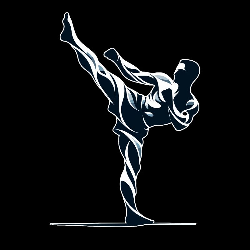Conception de combattant Muay Thai