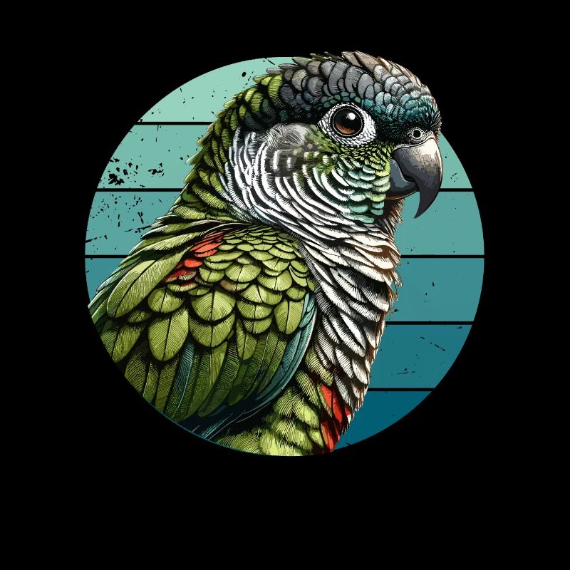 Conure à joues vertes Art mignon Conure