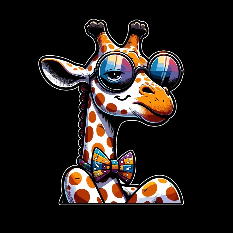 Cute Giraffe Drawn Giraffe