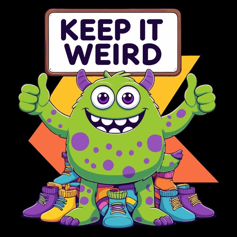 Keep It Weird - Conception de monstre drôle